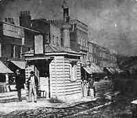 Toll house by White Horse Street (removed August 1871)